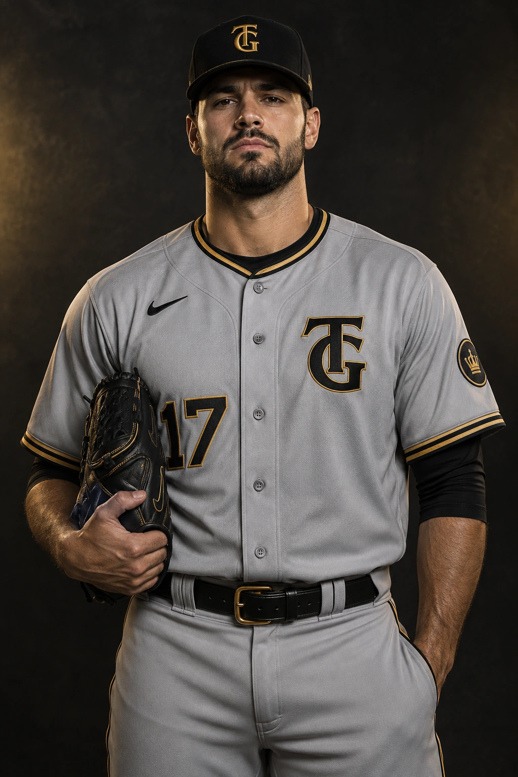 Baseball Uniforms in the TeamGear black and yellow style
