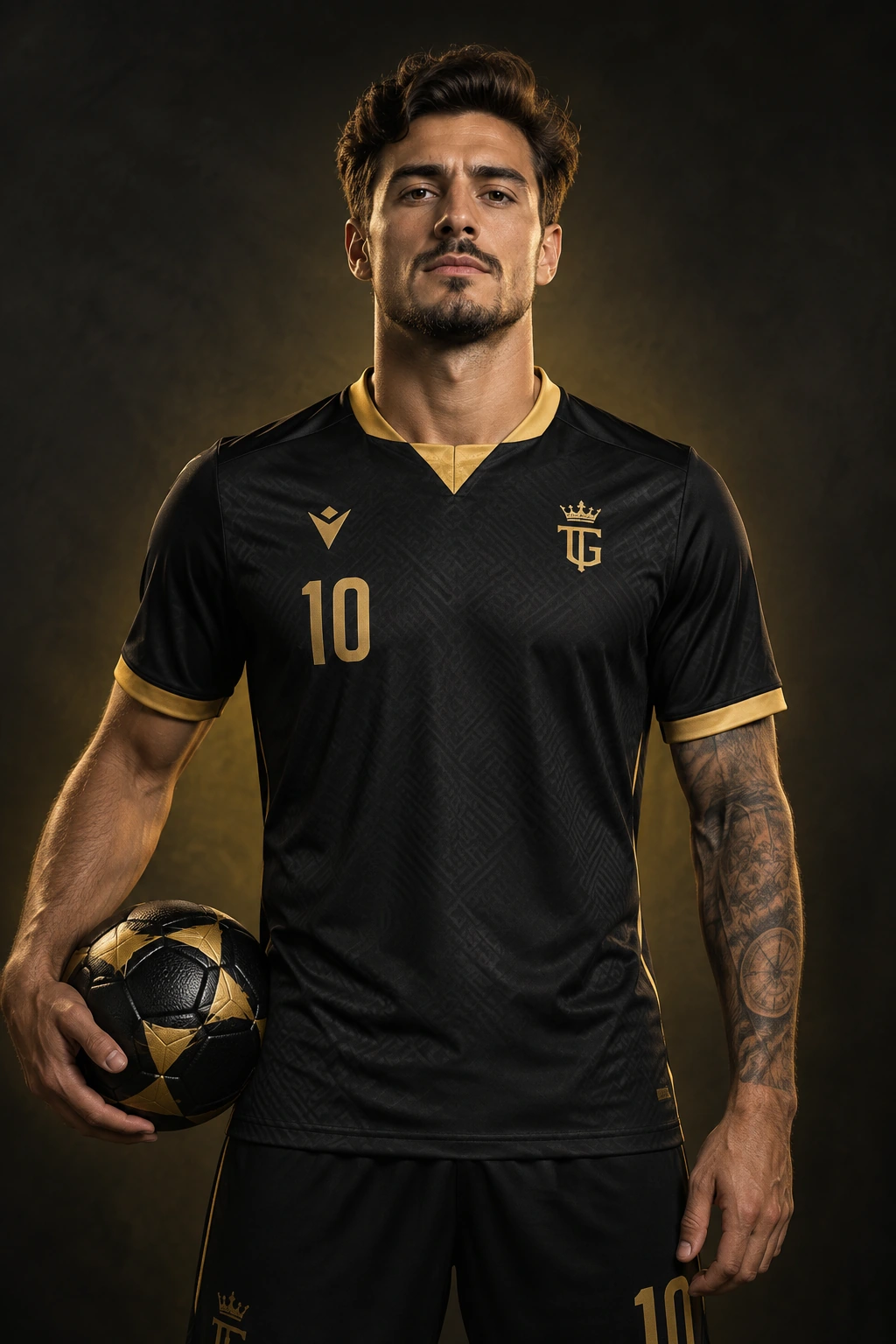 Soccer Uniforms in the TeamGear black and yellow style